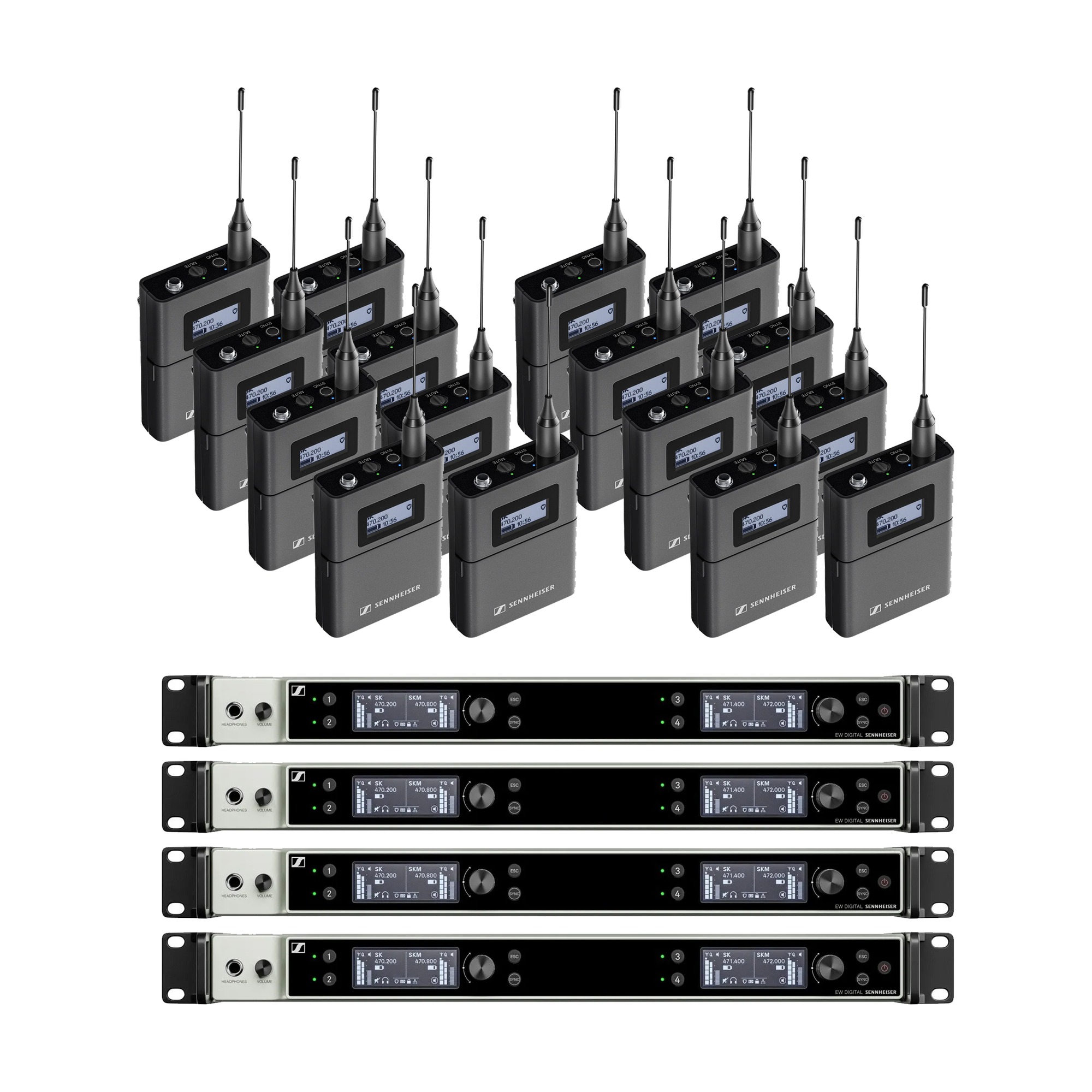 16 Way Sennheiser EW-DX w/ Beltpacks