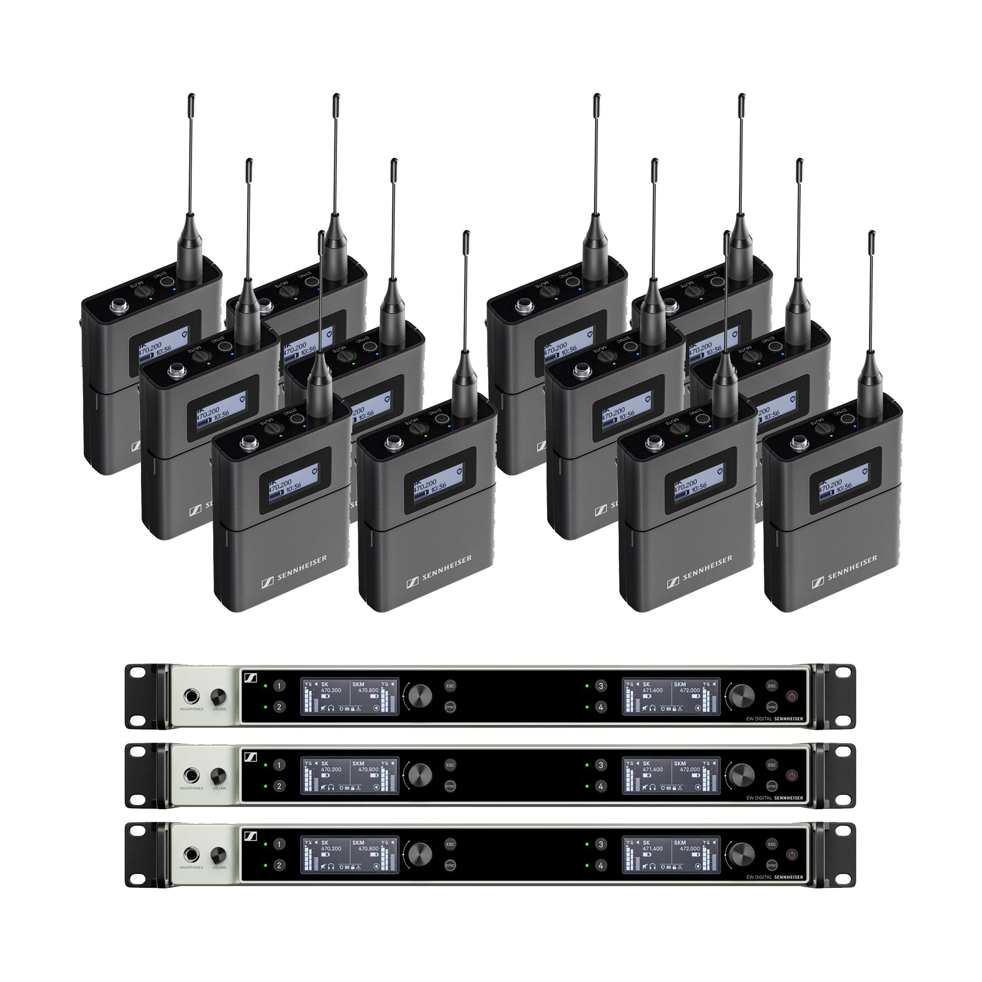 12 Way Sennheiser EW-DX w/ Beltpacks