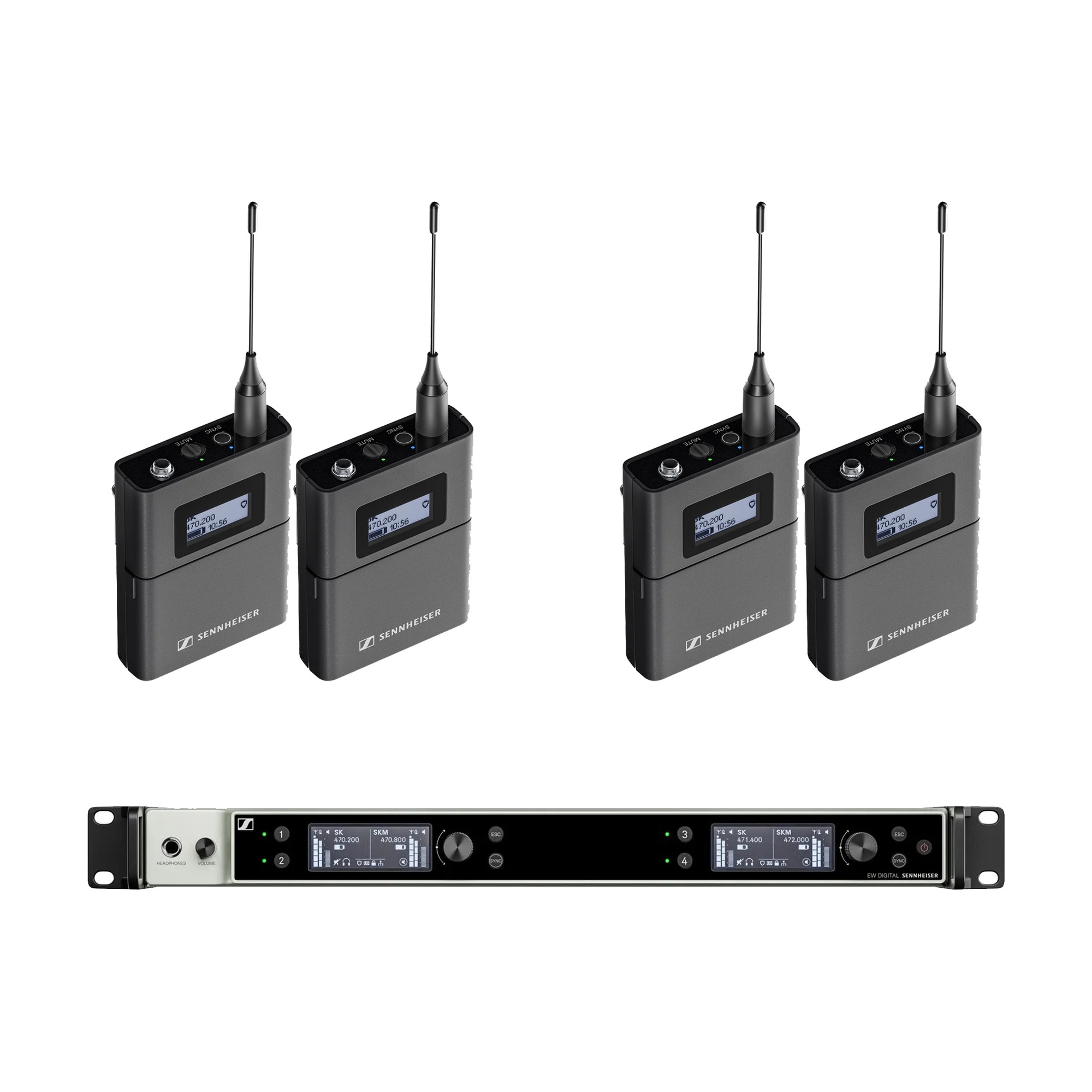 4 Way Sennheiser EW-DX w/ Beltpacks