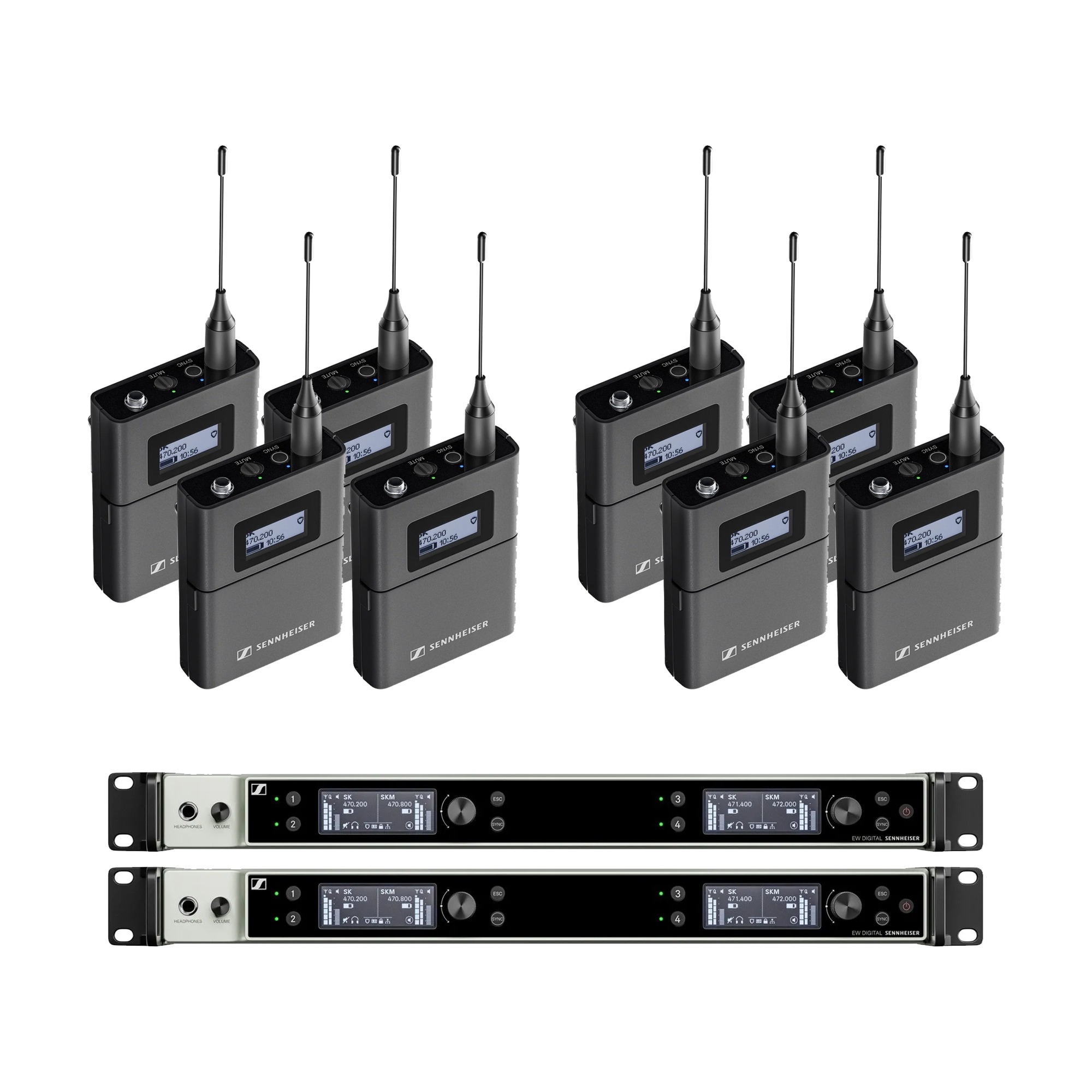 8 Way Sennheiser EW-DX w/ Beltpacks